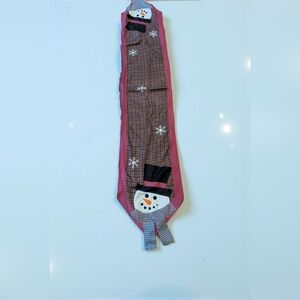 Snowman Plaid Table Runner (EUC)